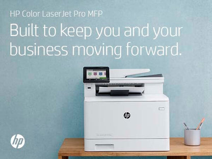 HP Color LaserJet Pro MFP M479fnw, Print, copy, scan, fax, email, Scan to email/PDF; 50-sheet uncurled ADF