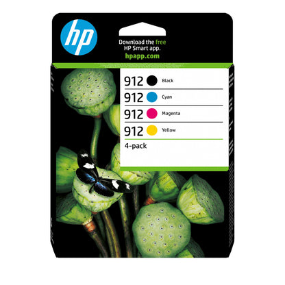HP 912 4-pack Black/Cyan/Magenta/Yellow Original Ink Cartridges