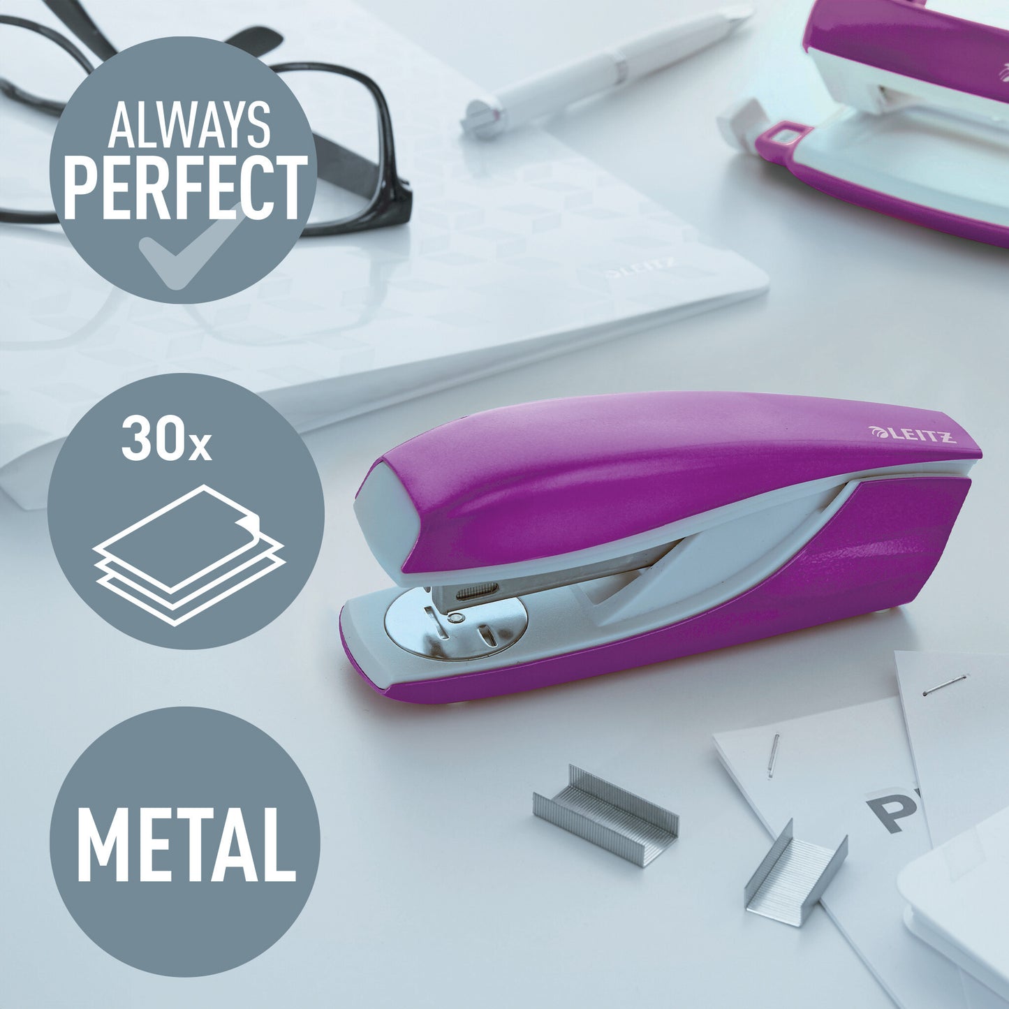 Leitz Stapler WOW 5502 Metal 30 sheets