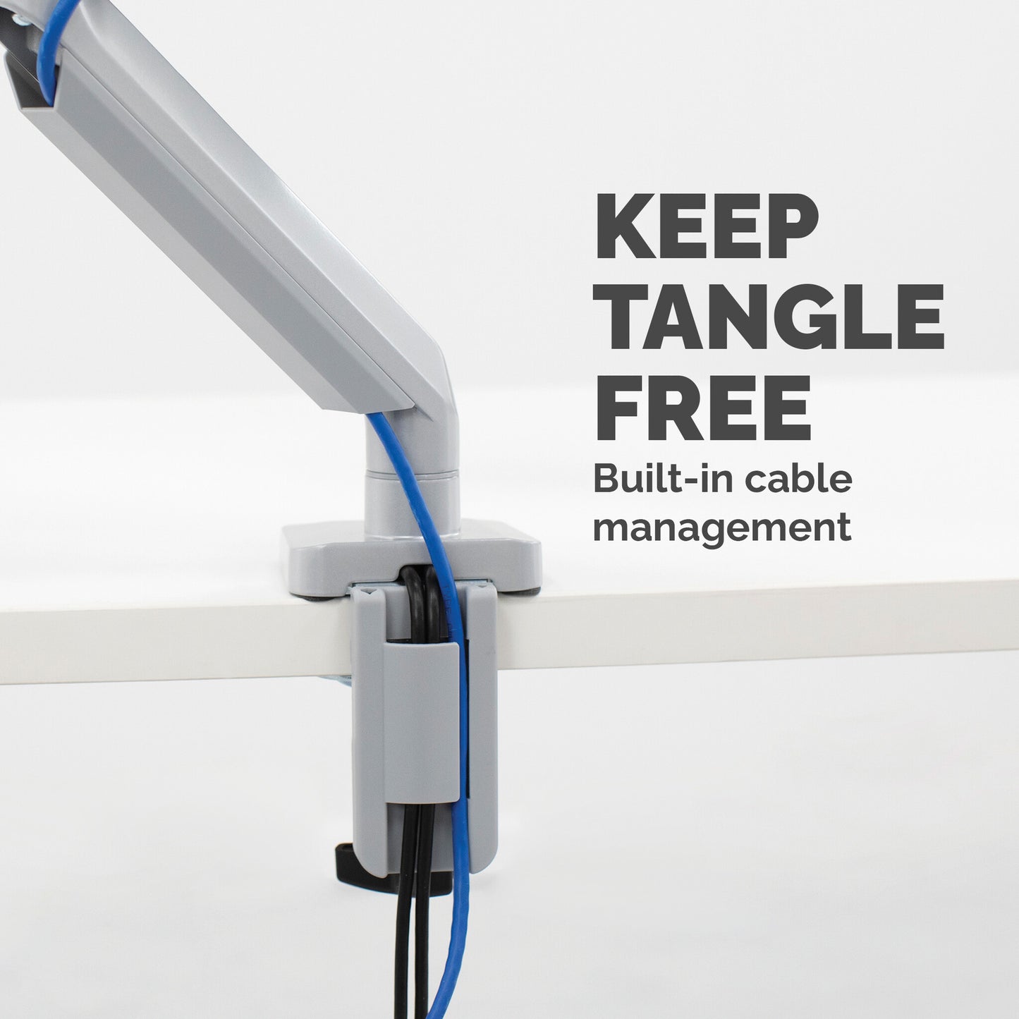 Fellowes Platinum Series Monitor Arm - Monitor Mount for 8KG 40 Inch Screens - Adjustable Monitor Desk Mount - Tilt 45° Pan 180° Swivel 360° Rotation 360°, VESA 75 x 75/100 x 100 - Silver