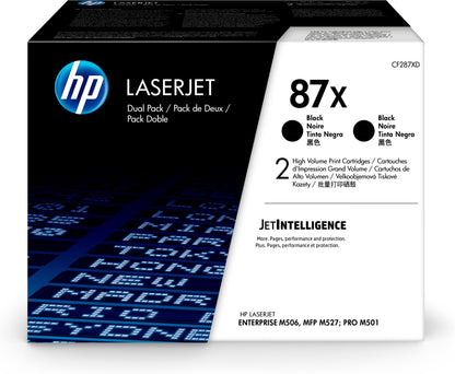 HP 87X 2-pack High Yield Black Original LaserJet Toner Cartridges