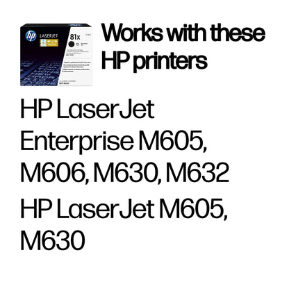 HP 81X High Yield Black Original LaserJet Toner Cartridge