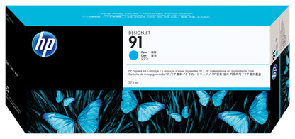 HP 91 775-ml Cyan DesignJet Pigment Ink Cartridge