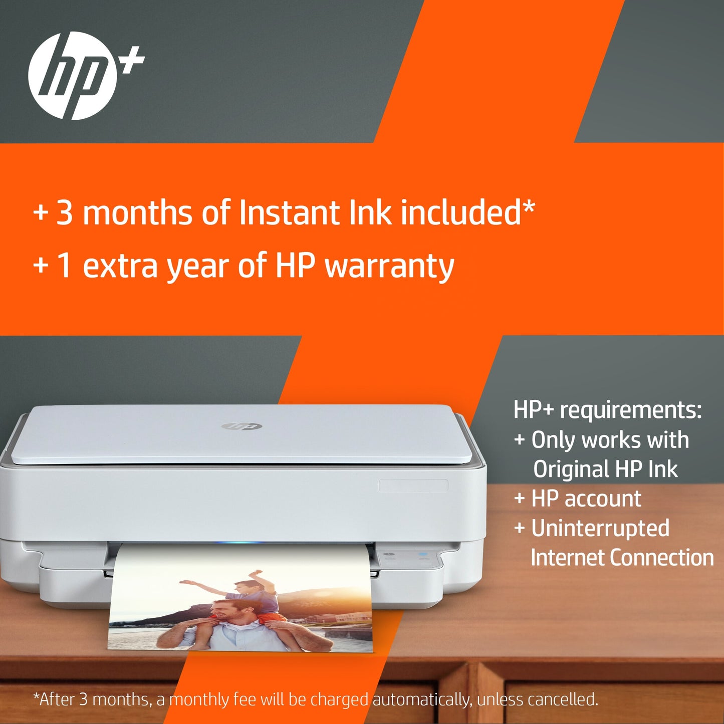 HP ENVY 6020e Wireless All-in-One Color Printer, Instant Ink; Copier, Scanner