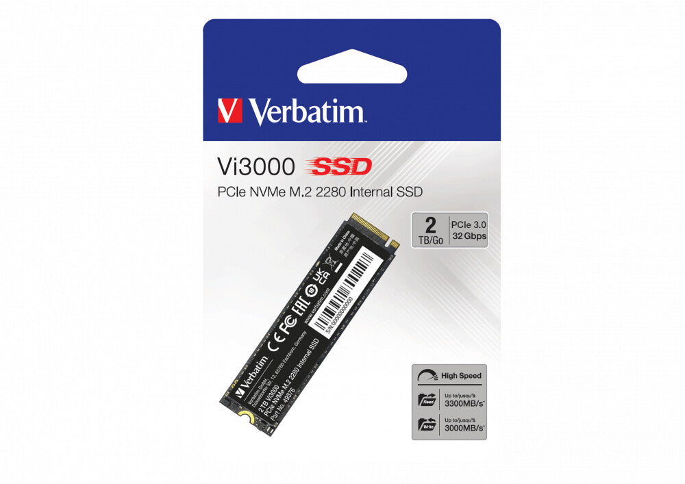 Verbatim Vi3000 PCIe NVMe M.2 SSD 2TB