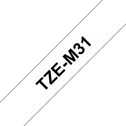 Brother TZE-M31 label-making tape Black on transparent