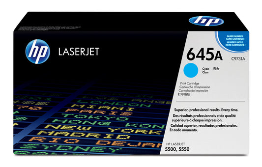 HP 645A Cyan Original LaserJet Toner Cartridge