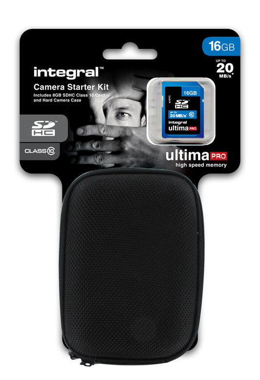 Integral INSDH16G10-20CASE-H memory card 16 GB SDHC Class 10