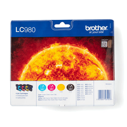 Brother LC980VALBP ink cartridge 4 pc(s) Original Black, Cyan, Magenta, Yellow