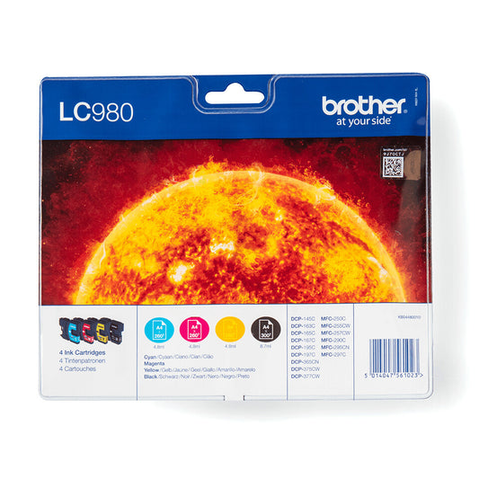 Brother LC980VALBP ink cartridge 4 pc(s) Original Black, Cyan, Magenta, Yellow