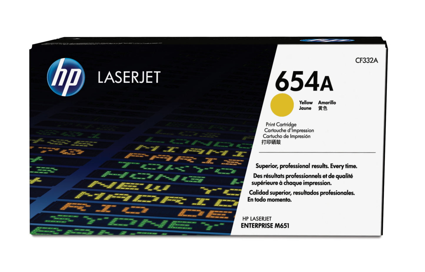 HP 654A Yellow Original LaserJet Toner Cartridge