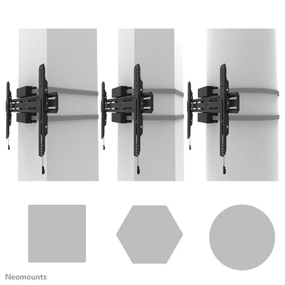 Neomounts WL30S-910BL16 TV pillar mount 40-75" - fixed - lockable - diam. 25-100 cm - portrait