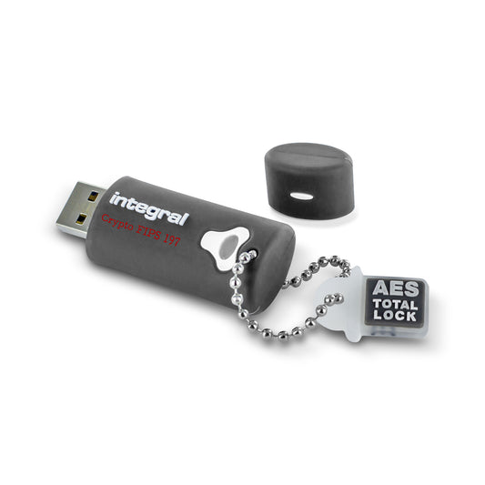 Integral 8GB HARDWARE ENCRYPTED USB 3.0 DRIVE SECURE PASSWORD 256 AES FIPS 197 CRYPTO