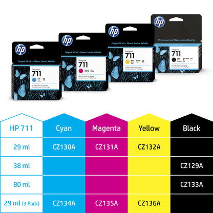 HP 711 29-ml Yellow DesignJet Ink Cartridge