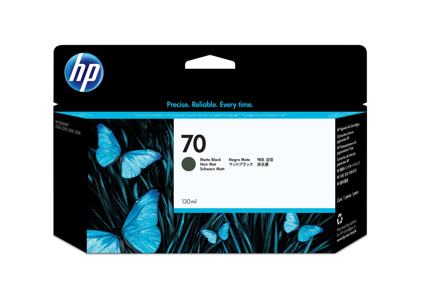 HP 70 130-ml Matte Black DesignJet Ink Cartridge