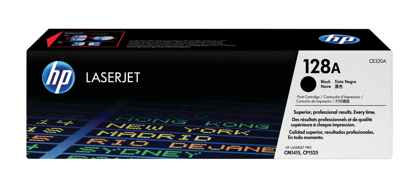 HP 128A Black Original LaserJet Toner Cartridge