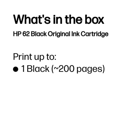 HP 62 Black Original Ink Cartridge