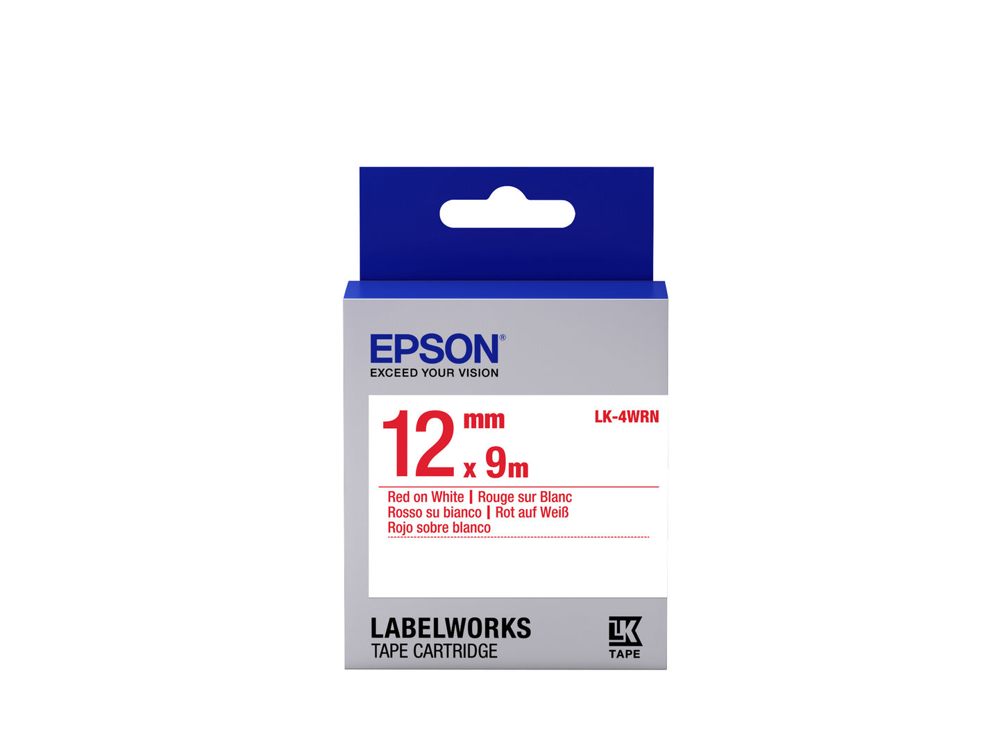 Epson Label Cartridge Standard LK-4WRN Red/White 12mm (9m)