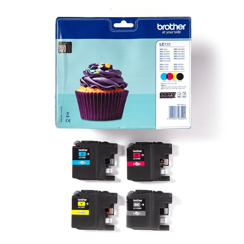 Brother LC-123VALBP ink cartridge 4 pc(s) Original Black, Cyan, Magenta, Yellow