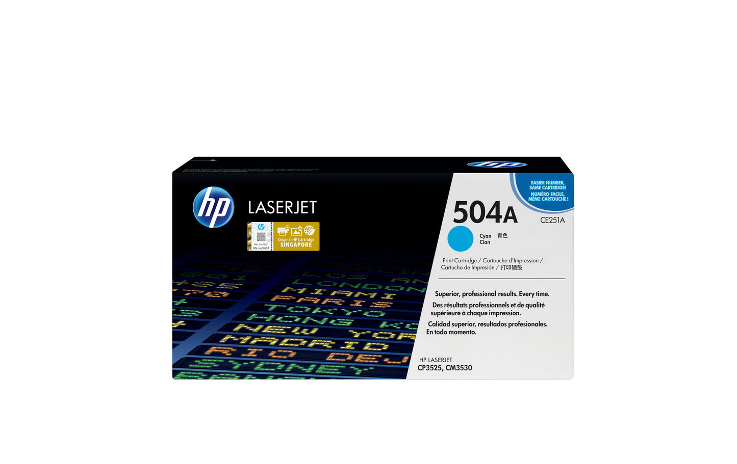 HP 504A Cyan Original LaserJet Toner Cartridge