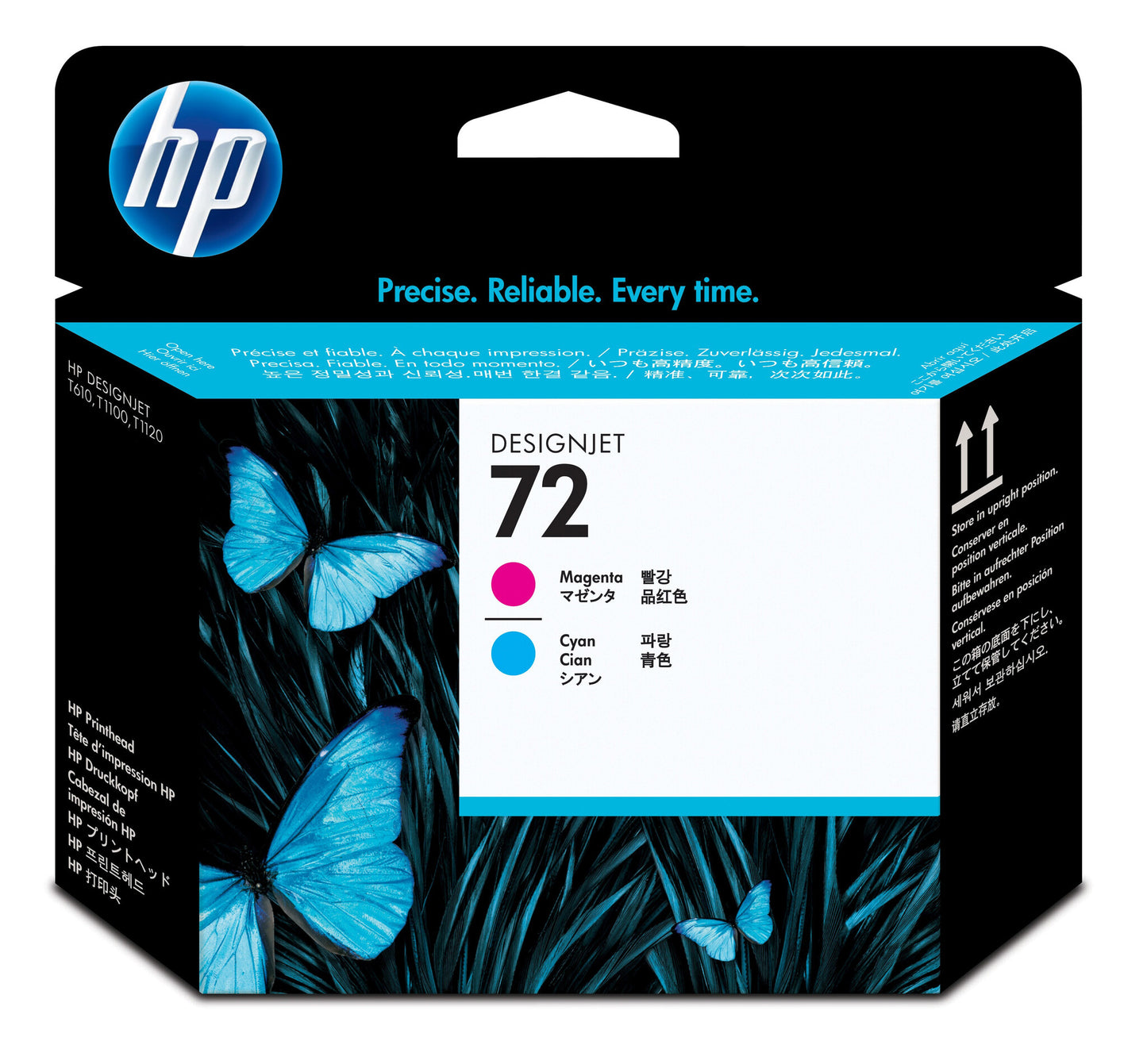 HP 72 Magenta and Cyan Printhead