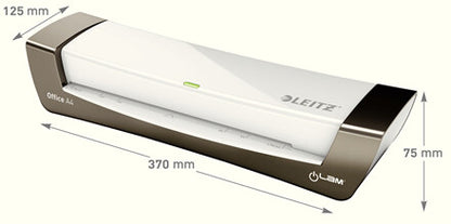 Leitz iLAM Laminator Office A4 Hot laminator 400 mm/min Silver, White