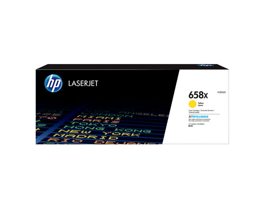 HP 658X High Yield Yellow Original LaserJet Toner Cartridge