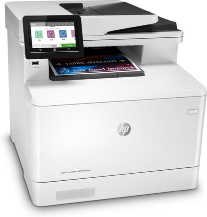 HP Color LaserJet Pro MFP M479fnw, Print, copy, scan, fax, email, Scan to email/PDF; 50-sheet uncurled ADF