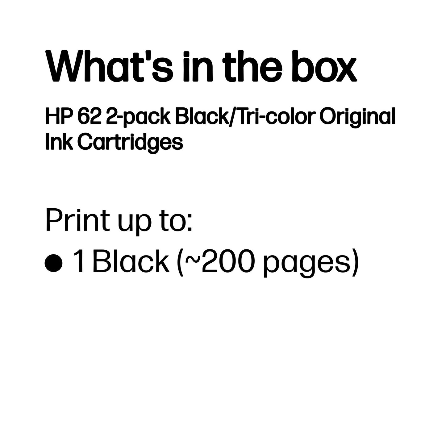 HP 62 2-pack Black/Tri-color Original Ink Cartridges