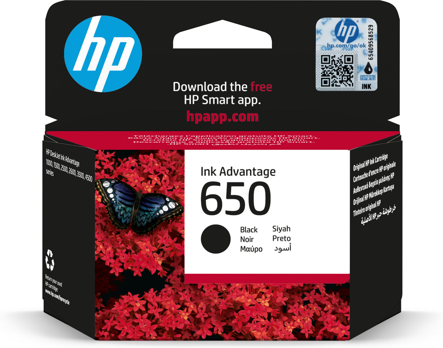 HP 650 Black Original Ink Advantage Cartridge