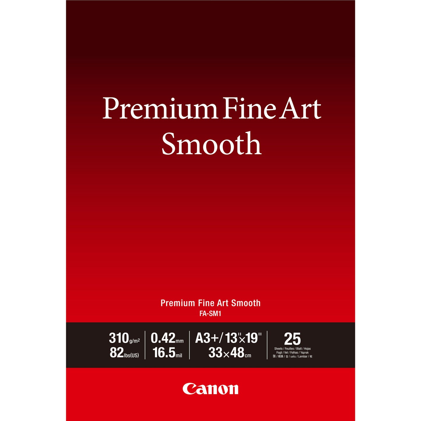 Canon FA-SM1 Premium Fine Art Smooth Paper A3 Plus - 25 Sheets