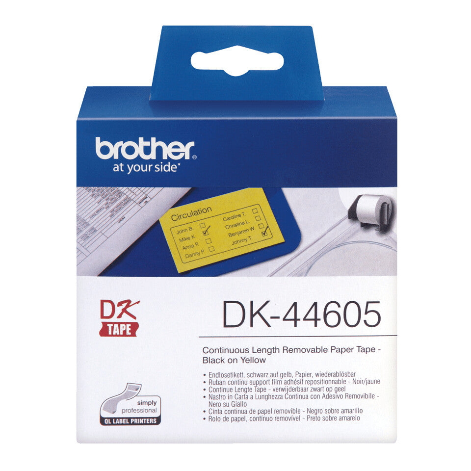 Brother DK-44605 printer label Yellow