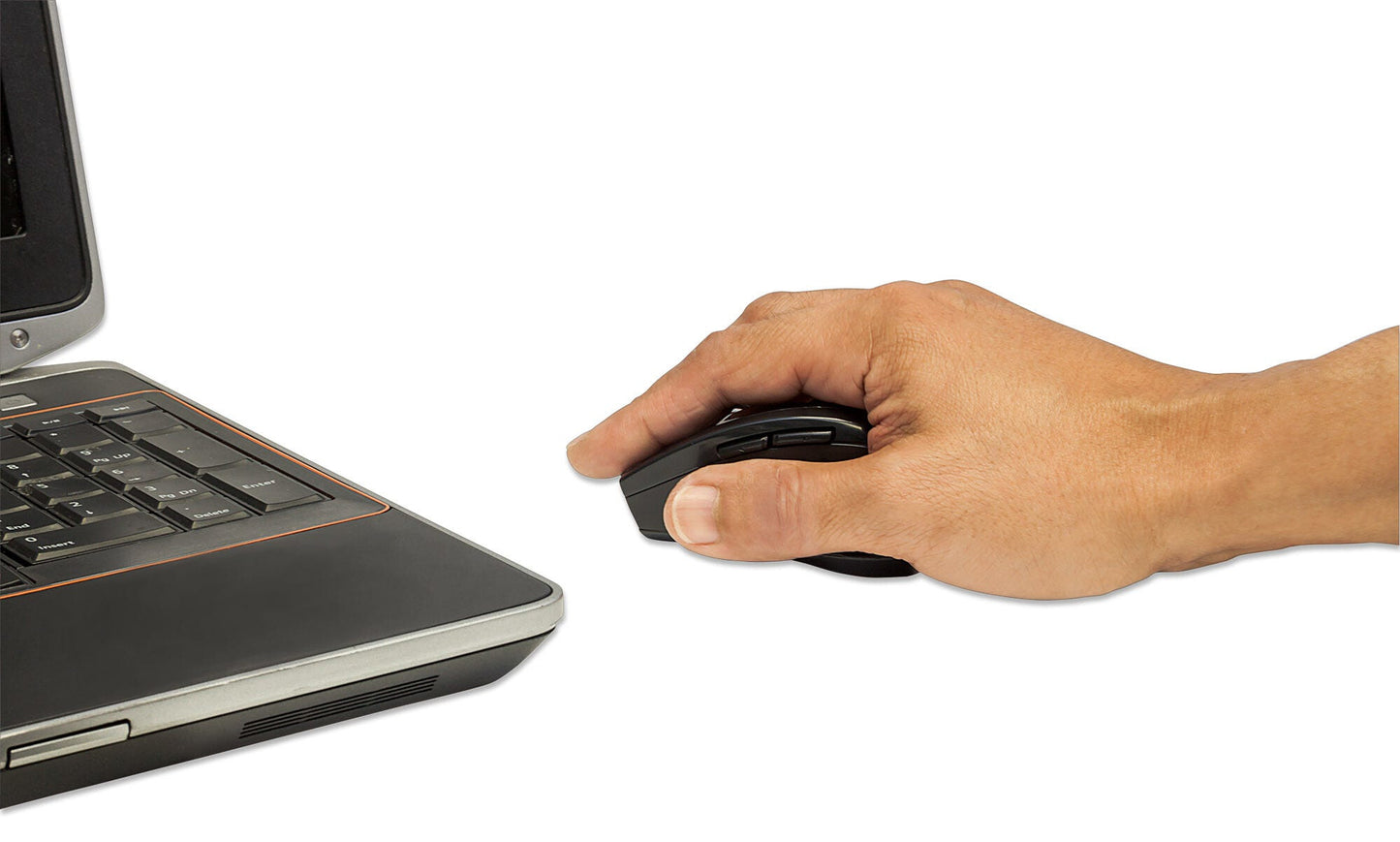 Manhattan Curve Wireless Mouse, Black, Adjustable DPI (800, 1200 or 1600dpi), 2.4Ghz (up to 10m), USB, Optical, Five Button with Scroll Wheel, USB micro receiver, 2x AAA batteries (included), Full size, Low friction base, Three Year Warranty, Blister