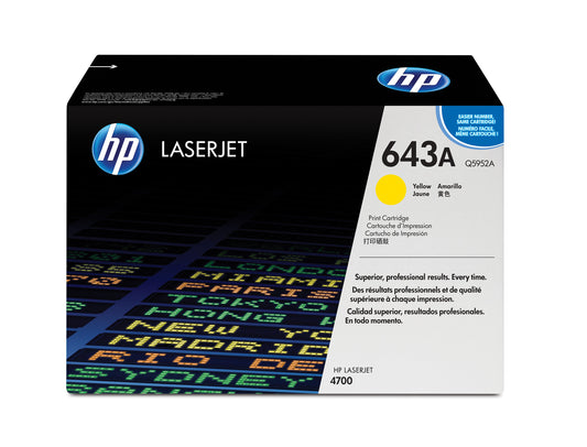 HP 643A Yellow Original LaserJet Toner Cartridge