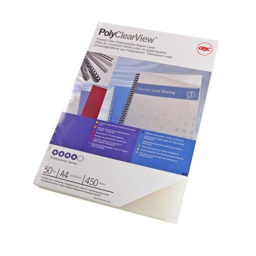 GBC Binding Cover Poly Clear View A4 350 MicronTranslusent