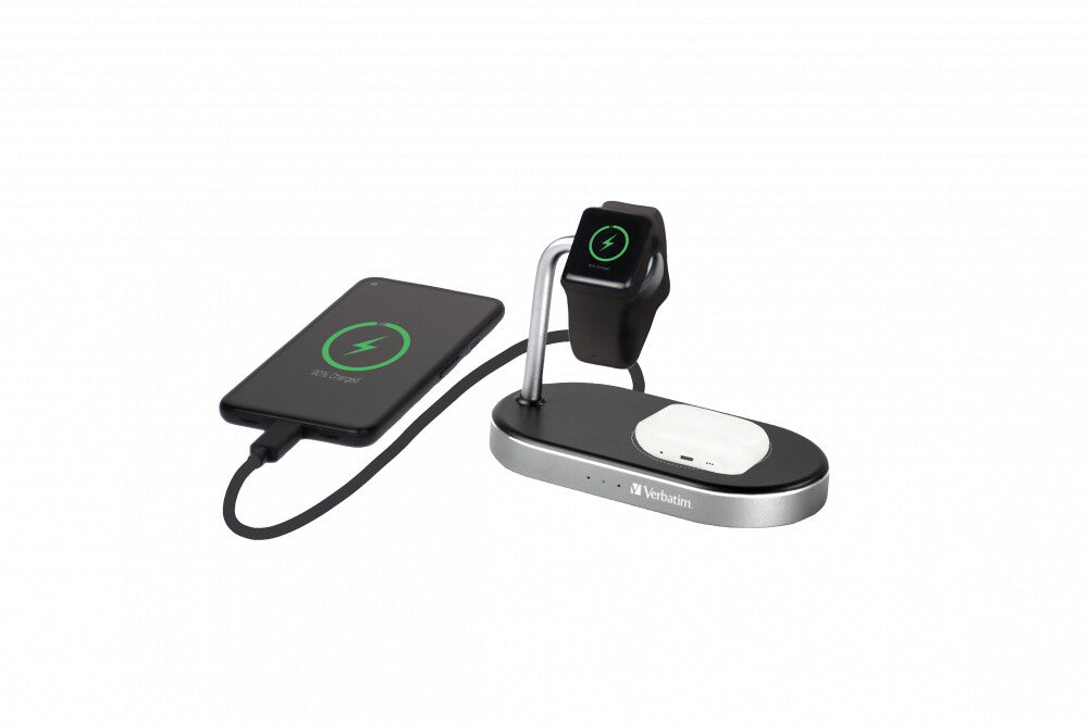 Verbatim WCS-02 Universal Black USB Wireless charging Fast charging Indoor