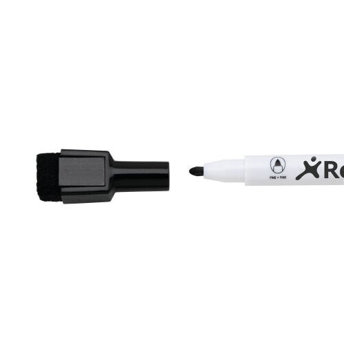 Rexel Magnetic Dry-Erase Markers Black (6)