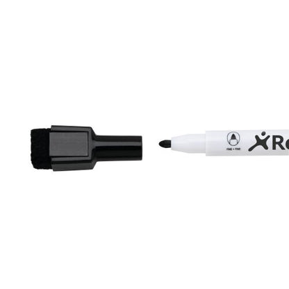Rexel Magnetic Dry-Erase Markers Black (6)