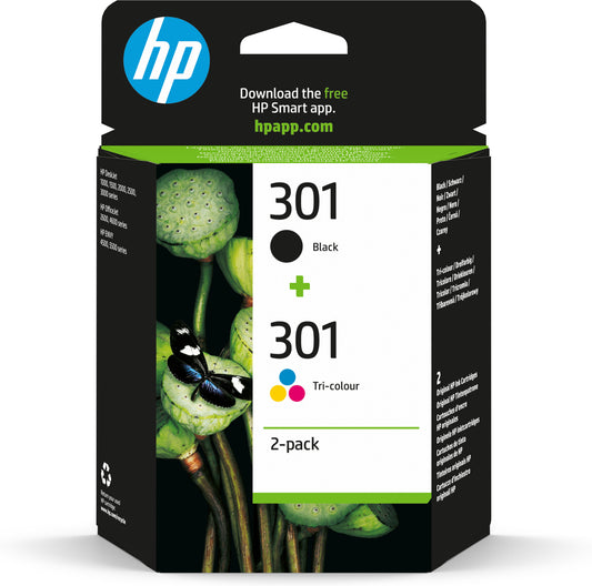 HP 301 2-pack Black/Tri-color Original Ink Cartridges