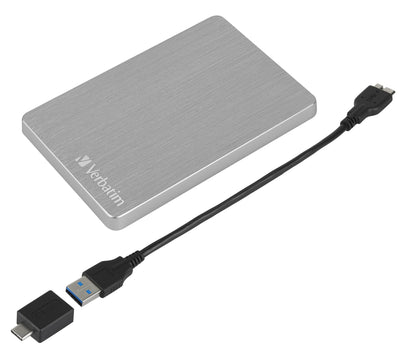 Verbatim Store 'n' Go ALU Slim Portable Hard Drive 1TB Silver