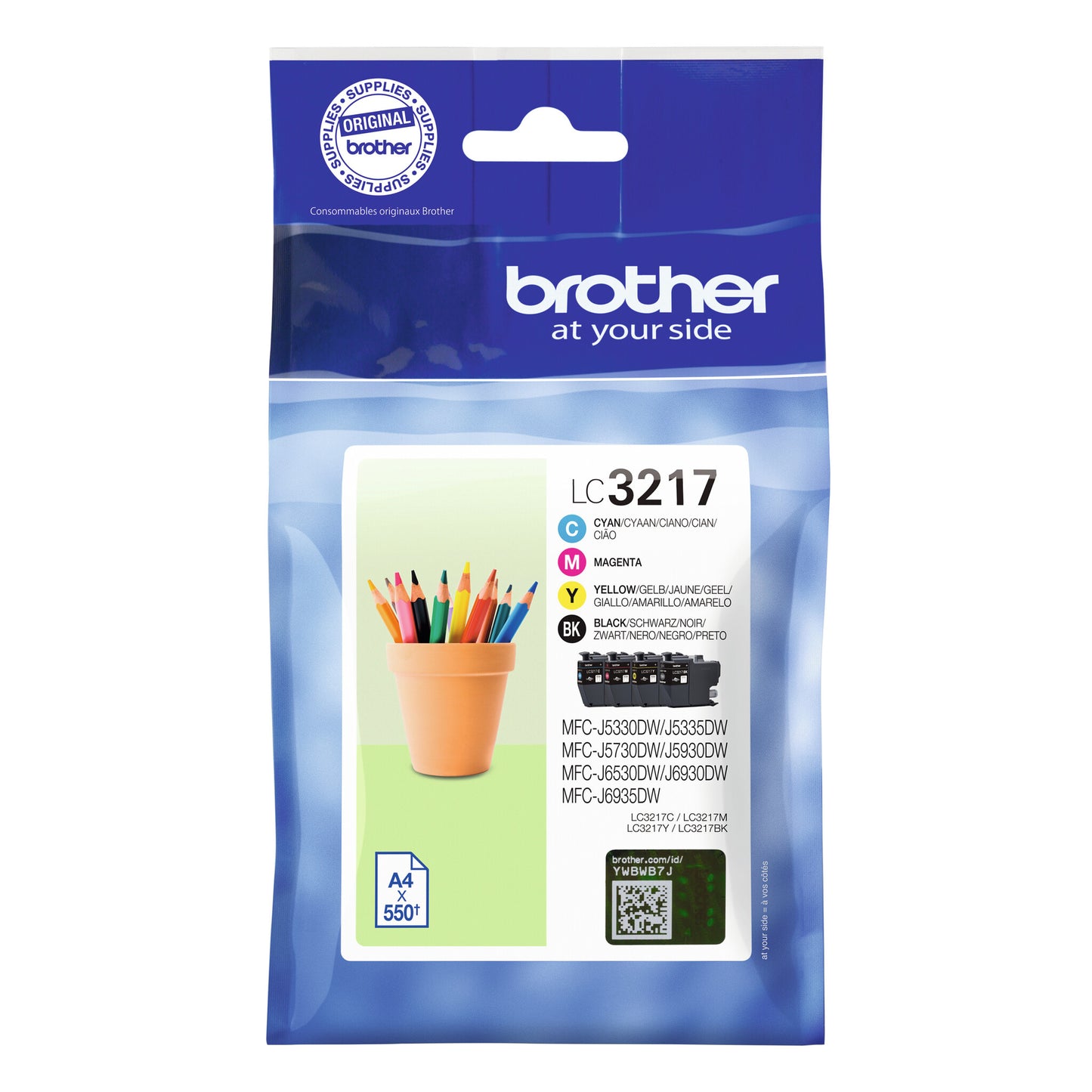 Brother LC3217VAL ink cartridge 4 pc(s) Original Black, Cyan, Magenta, Yellow