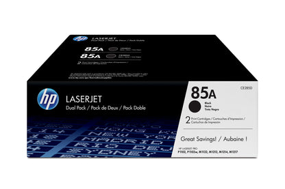 HP 85A 2-pack Black Original LaserJet Toner Cartridges