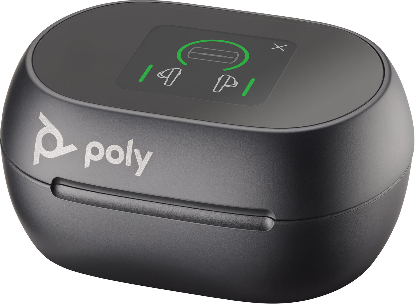 POLY Voyager Free 60+ UC M Carbon Black Earbuds +BT700 USB-C Adapter +Touchscreen Charge Case