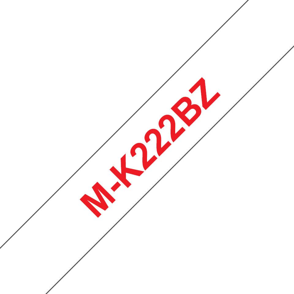 Brother M-K222BZ label-making tape Red on white