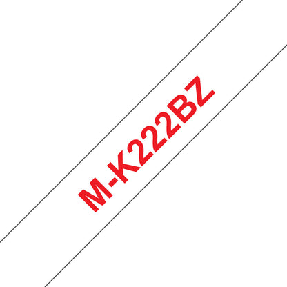 Brother M-K222BZ label-making tape Red on white