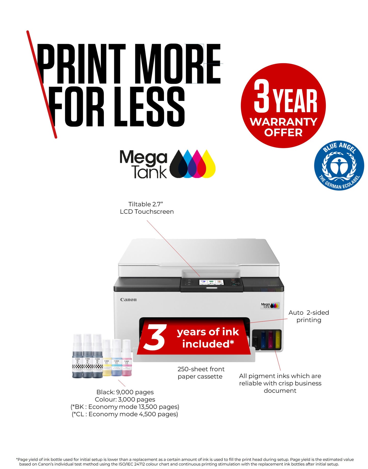 Canon MAXIFY GX1050 A4 Colour MFP Inkjet