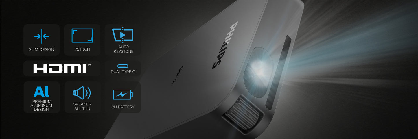 Philips GPX1100/INT data projector Short throw projector DLP 1080p (1920x1080) Grey