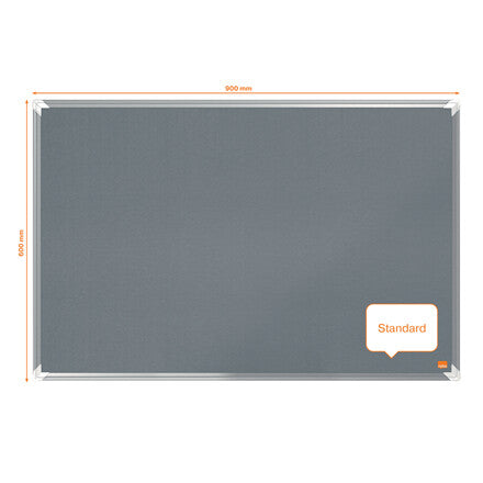 Nobo Premium Plus Felt Notice Board 900x600mm