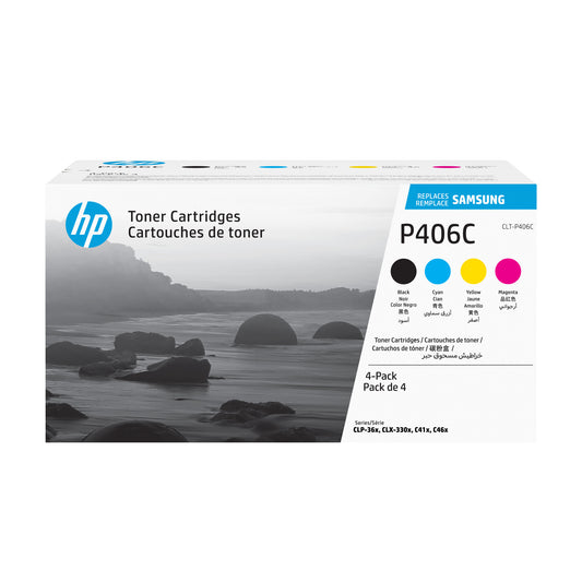 Samsung CLT-P406C 4-pack Cyan/Magenta/Yellow/Black Original Toner Cartridge