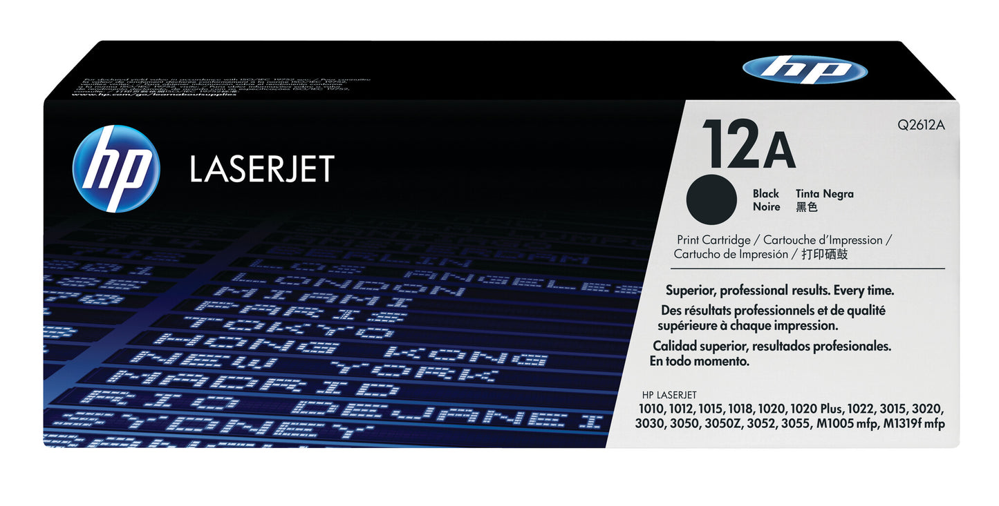 HP 12A Black Original LaserJet Toner Cartridge
